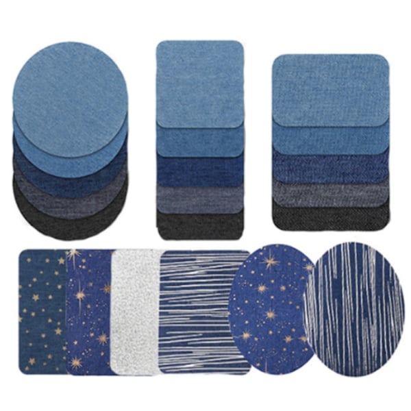 Stilfull Klädvård, Broderade Strykmärken för Kreativ Klädreparation, Dekorativa Denimlappar för Jeansjackor och Mer, Tvättbara