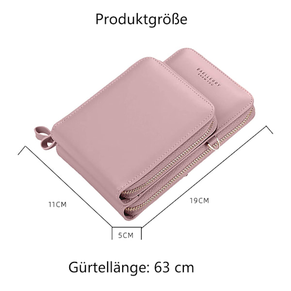 Liten mobiltelefon axelväska, dam liten axelväska, PU läder crossbody axelväska, pass mobiltelefon väska med kortplats, justerbar,