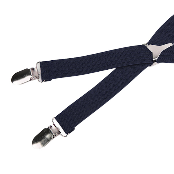 Herr Suspender Ca 1x41.3in Halksäker Säker Hållbar Robust Metall Bred Tillämplighet Klänning Suspender för Arbete BröllopMarinblå