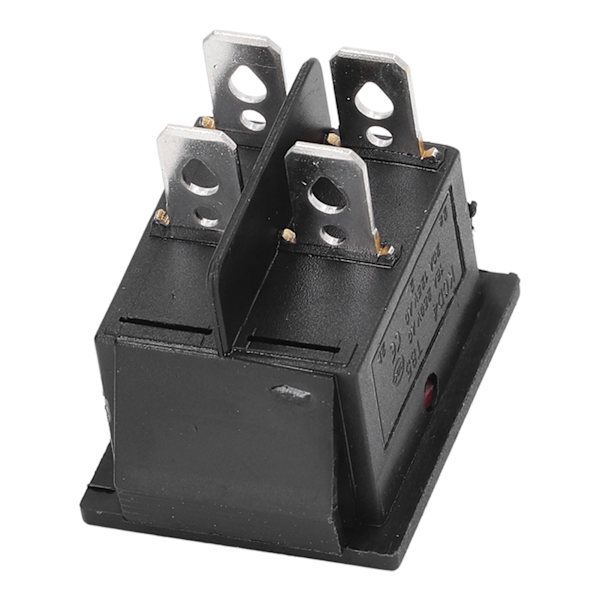 50 st. Snabbkopplingströmbrytare Mässing 4-polig 2-läges Mini Båtrockarströmbrytare Högström 125/250V Röd