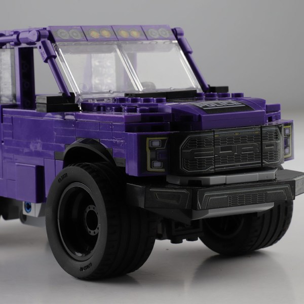 Klassisk kreativ programmeringslåda, bygg din egen leksak, barns byggsats, programmering pickup truck leksak - lila