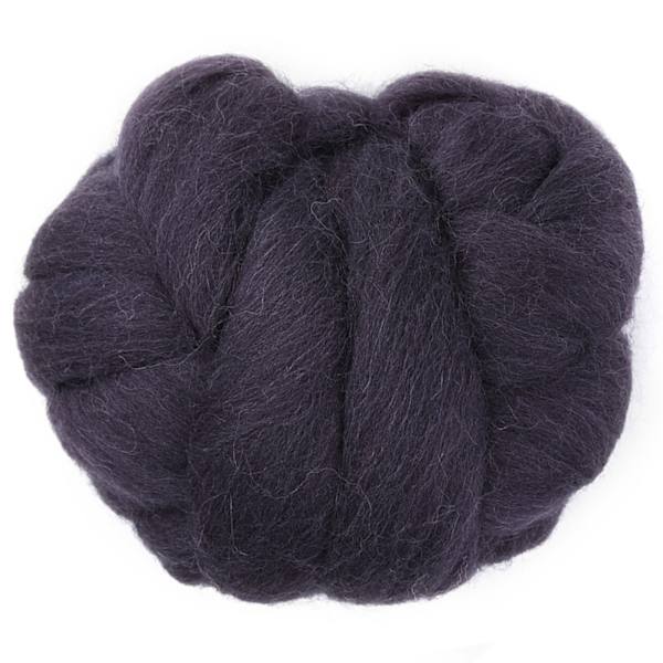55g färgad nåltovningsull roving spinning sömnad trimning handarbete material (mörkgrå)