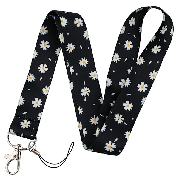 Lanyard, 1 st. Tryckt Lanyard Halsband, Mode Nyckel Lanyard, Korthållare Lanyard, Mobiltelefon Lanyard Halsband, Nyckel Lanyard för ID-kort, Student