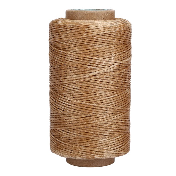 150D 820,2ft vaxad tråd handgjord platt sömnadssömnadssnöre tillbehör för DIY läderhantverkKhaki