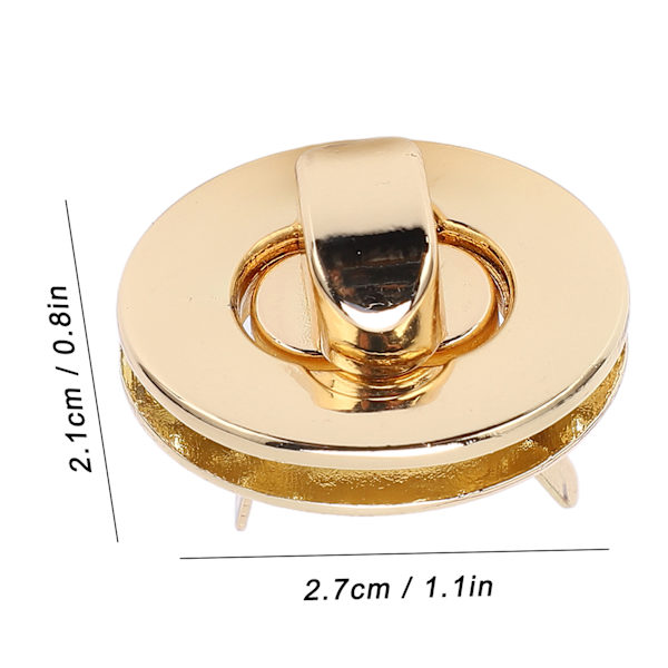 10 set/förpackning plånbokslås klassisk stil 2,1x2,7cm / 0,8x1,1in utbytbar legering väska fästelement för DIY