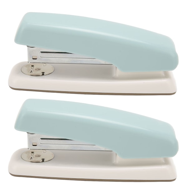 2 st Skrivbords häftapparat Multifunktionell 20 arks kapacitet Rotation Ergonomisk design Bords häftapparat för kontor Skola Hem Blå