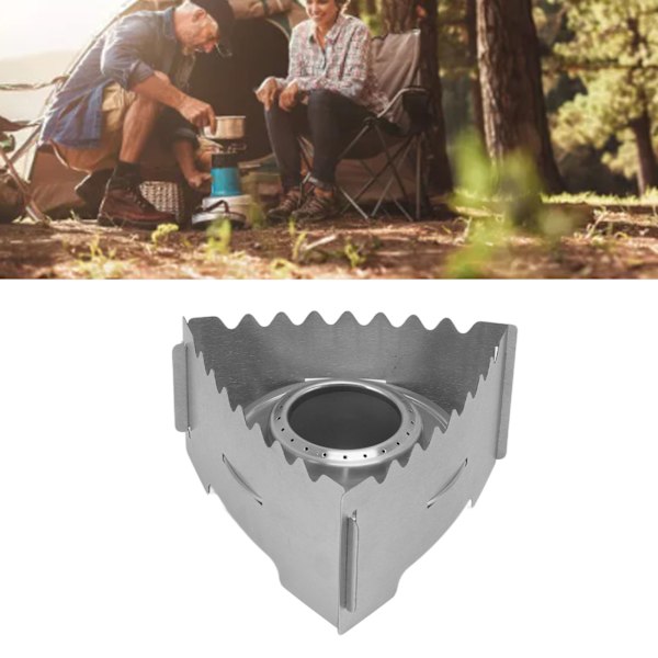 Utomhus bärbar campingspis i rostfritt stål, miniryggsäcksspis för camping, vandring, ryggsäck, grill B