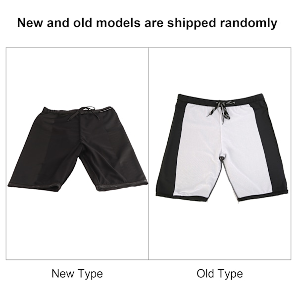 Herr badbyxor andningsbara fashionabla lätta bekväma polyester herr surfshorts svart 3XL(65-75kg)
