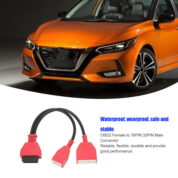 OBD2 Diagnostisk Kabeladapter Hona till 16-stifts 32-stifts Hankontakt för Autel MX808 Maxisys MaxiDAS MS908P Scanner
