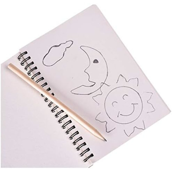 Spiral Skissbok Stor Anteckningsbok Kraft Omslag Tom Skissblock Wirebound Skissning för Ritning Målning  (2 Pack) 60 Ark  A4