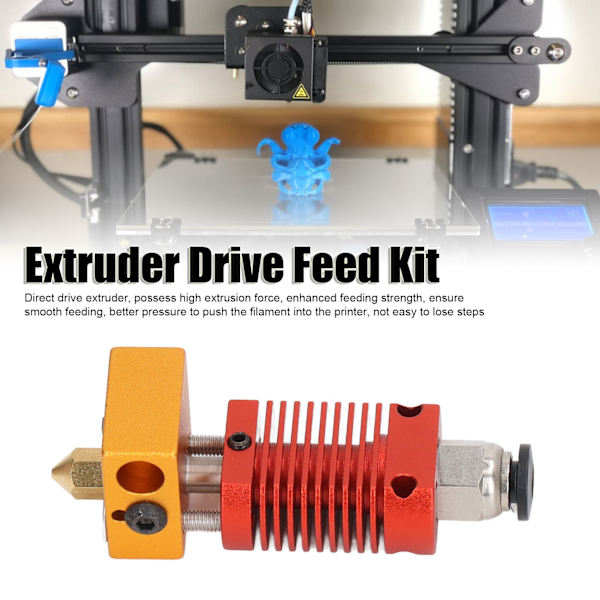 Extruder Drivmatningskit Dubbelväxel 3D-skrivaruppgraderingssats Hot End Kit för Ender 3