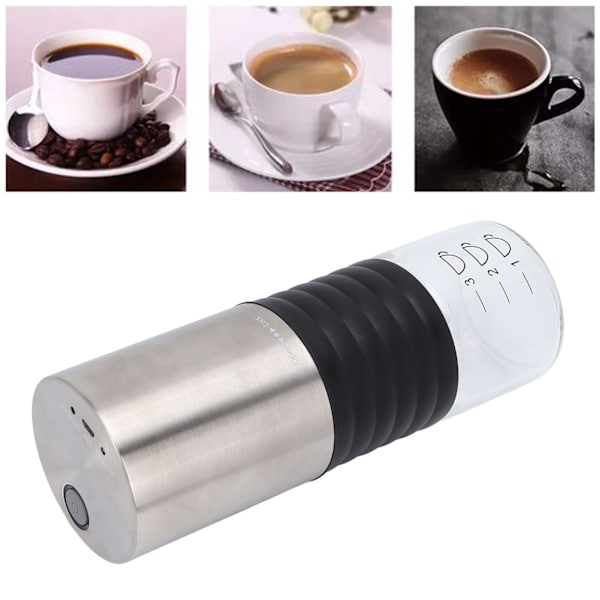 355 ml elektrisk kaffekvarn med våg USB-laddning handhållen bärbar kaffebönskvarn för resor