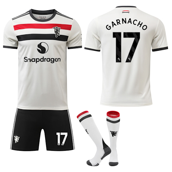 2024-2025 Manchester United Bortalag Barn Vuxen Fotbollströja Nr.17 GARNACHO 22 22