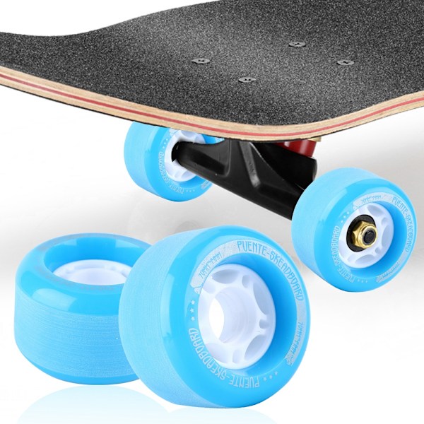 PUENTE 4st/set Högkvalitativa PU Skateboardhjul Longboardhjul (Blå)