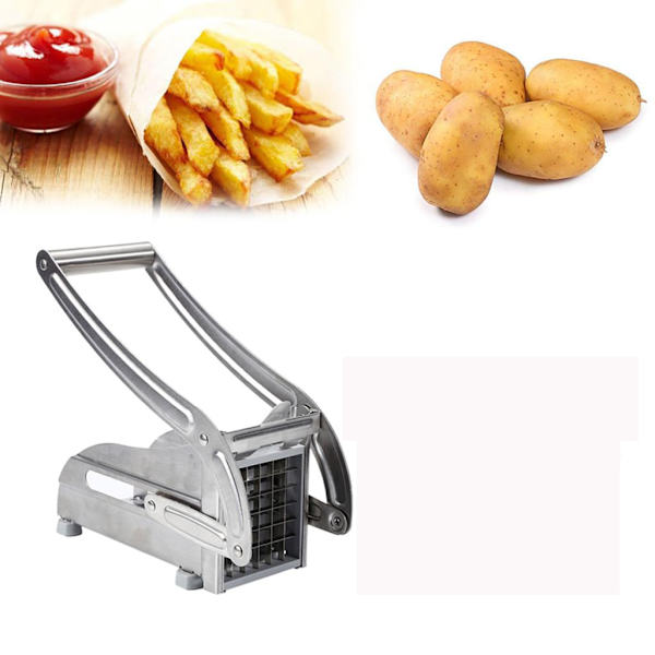 Rostfria pommes frites skärare potatisskärare maskin pommes frites skärare