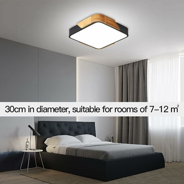 Taklampa infälld, minimalistisk design, justerbar ljusstyrka 40W, energibesparande motsvarande 150W, ultratunn 5cm, för sovrum & kontor (30
