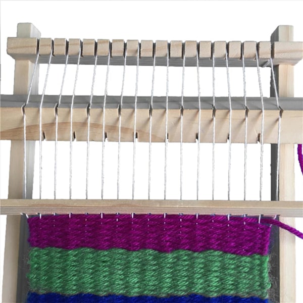 Kreativ Vävmästerverk, Multi-Hantverksvävstol, Naturligt Trägarn &amp; Sladd Handgjort Kit För Nybörjare Och Barn, Säkert Material,