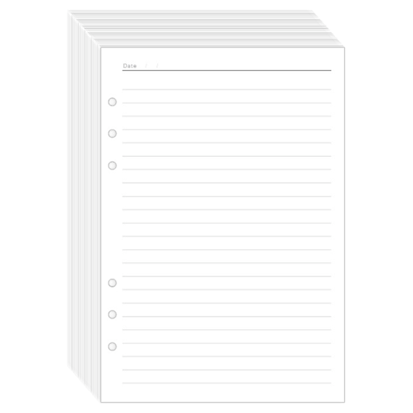 A5 Refill Papper Linjerat - 80 Ark A5 Refillblock för A5 Dagbok, Lösa Refill Inlägg för Planerare A5 Papper, A5 Linjerat Papper Refill för Skolan