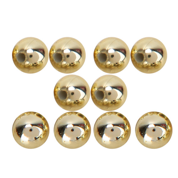 50g/påse Pläterade ABS-pärlor Färgglada DIY Smycken Klädtillbehör Bröllopsdekor (10MM Guld)