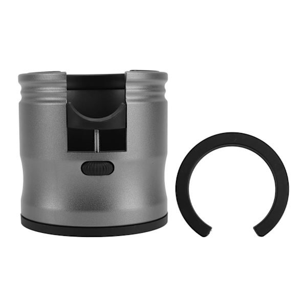 Rund kaffepresshållare i aluminiumlegering, halkfri, justerbar, universell, för hem och café, svart