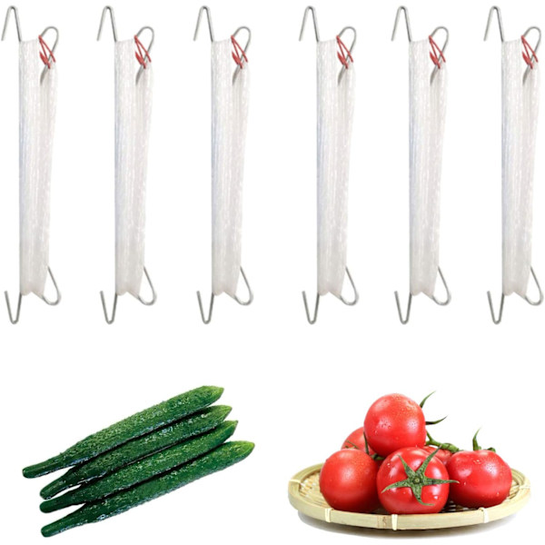 Tomatstöd krok tomat krok metall tomat rep tomat krok tomat stöd dragkrok för växttillväxt 10M（6 stycken）