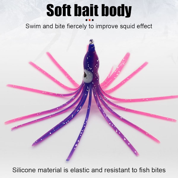 Glow Soft Plast Octopus Squid Skirt Fishing Lures Mjuk