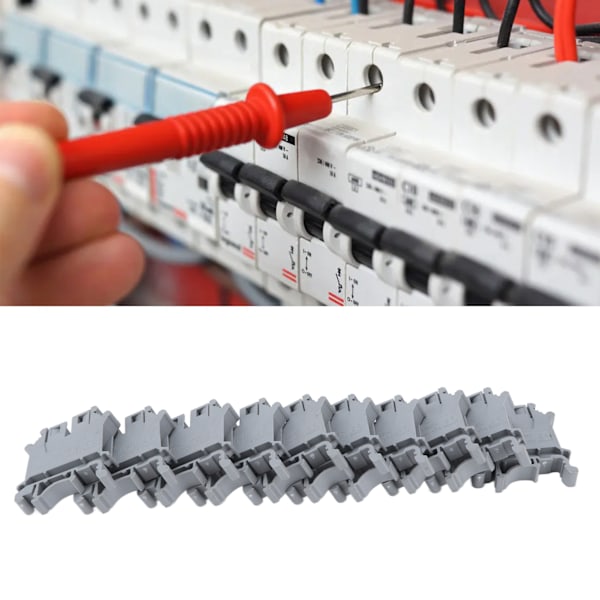 50 st DIN-skena monterade terminal skruvkombination ren koppar terminalblock 57A 800V UK‑6N