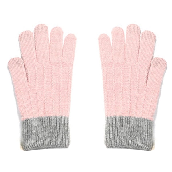 Vintervarma pekskärmshandskar Thermal med fleecefoder Vindtäta handskar utomhuspresent pink