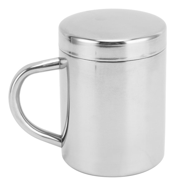Stilren kaffemugg i rostfritt stål för utomhusäventyr, dubbelväggskonstruktion säkerställer lätthet och styrka, okrossbar metallmugg vakuum