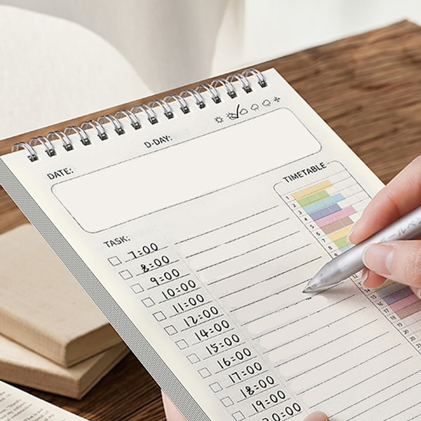 Kalender med dagplanering A5