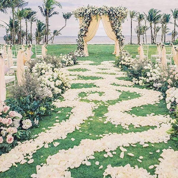 1000 st konstgjorda rosenblad för bröllopsdekorationer,