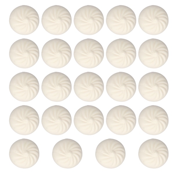 24 st Bun Vent Ball Ångestlindring Bekväm Simulering Dumpling Squishy Stressboll för Äldre Barn och Vuxna Vit 5,5x4,5cm/2,2x1,8in