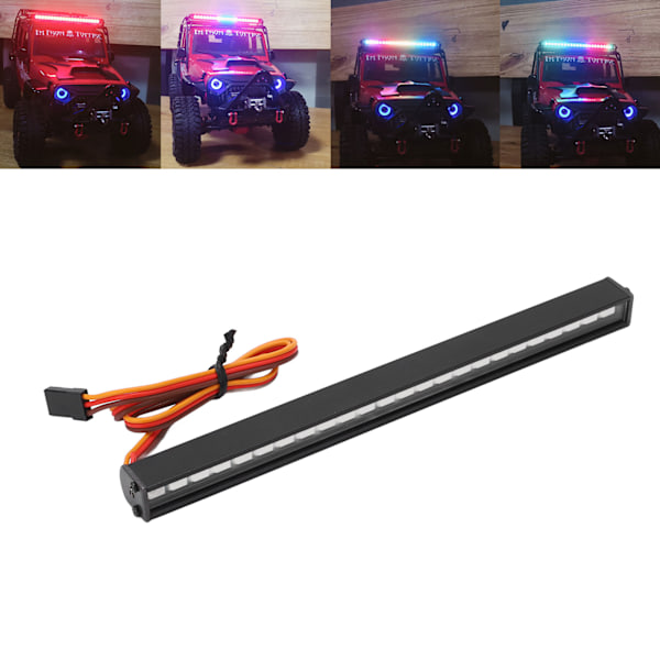 7 färger RC bil tak LED ljusramp 20 ljuseffekter 24LED taklampor för 1/10 fjärrkontrollbil Universal