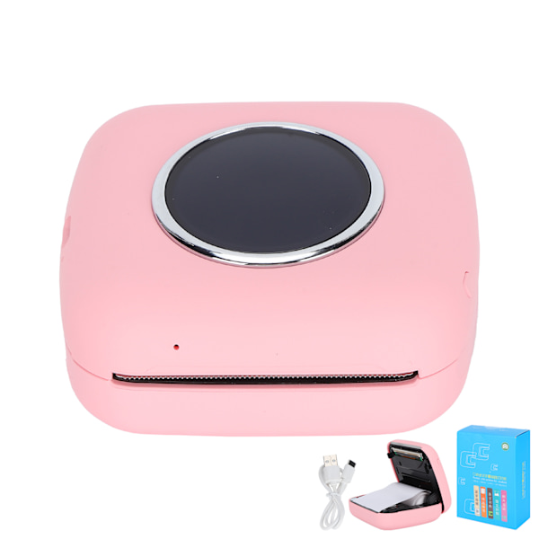 Mini fickprinter Bluetooth termisk bärbar student fel övning foto utskrift rosa