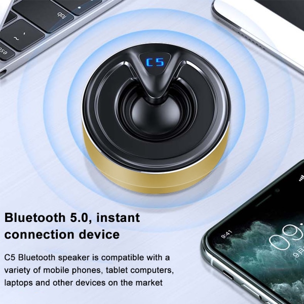 Aluminiumlegering Bluetooth ljudkort mobiltelefon dator liten