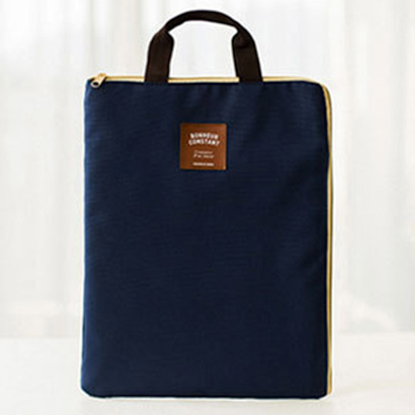 Dragkedja Multifunktionell Väska Handväska Väska för Notebook Laptop (Djupblå)