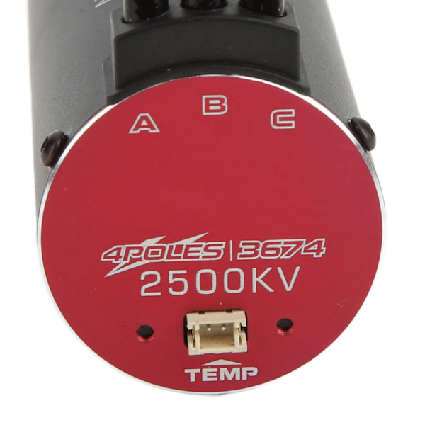 3674 2500KV Borstlös motor 4-polig Supersonic Borstlös motor med temperatursensor för 1/8 1/10 RC-bil