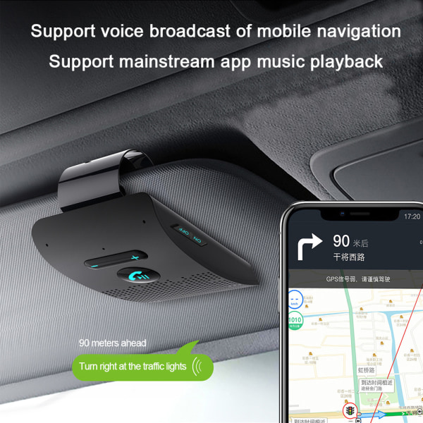 Bil Bluetooth4.2-högtalare med Siri Voice Control solskydd