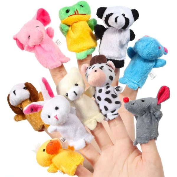 10 st smådjur fingerdockor leksak för barn födelsedag