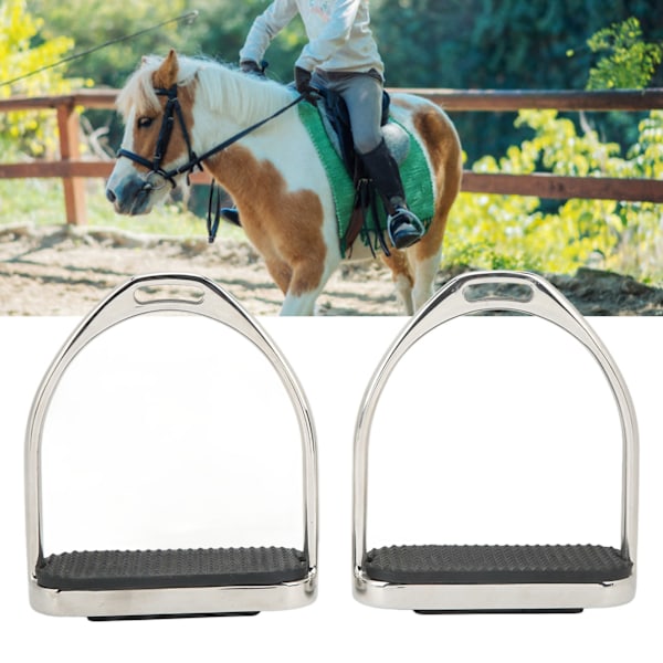 Equestrian Comfort stigbygel, flexibel säkerhetsstigbygel med halkfri gummikudde för oöverträffad ridstabilitet