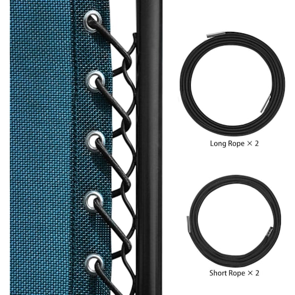 Ersättning universell elastisk rep för Lafuma Relax fåtölj, Lafuma Lounge stol, Zero Gravity hopfällbar stol, Bungee Relax fåtölj (2 * 2m/78