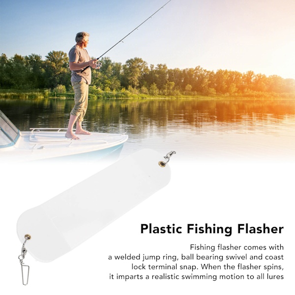 Fiskeblinker undervattens plast trolling fiskeblinker för fiskare saltvatten sötvatten vit