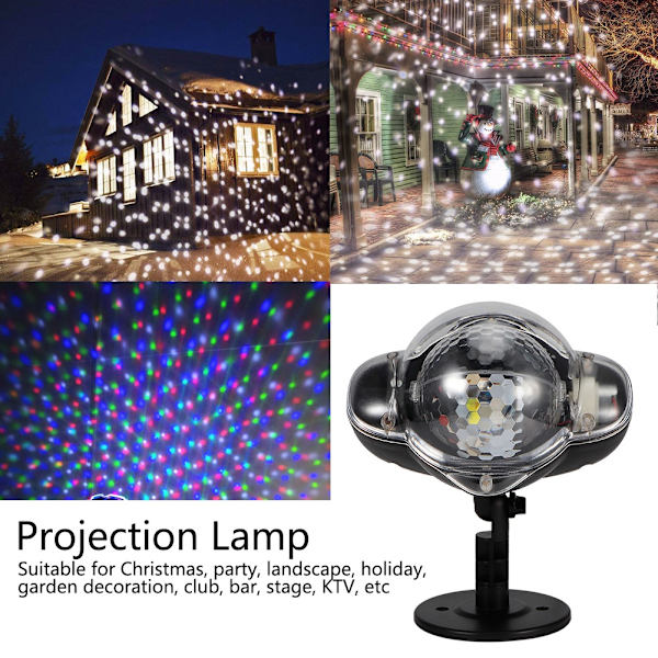 USB-driven utomhus vattentät projektionslampa LED-projektionsljus festivaldekoration