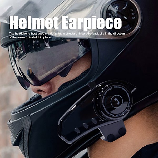 Hjälm Hörselskydd Kit Bluetooth Hörlurar Musik Headset för Utomhus Elcykel Motorcykel Inbyggt Batteri