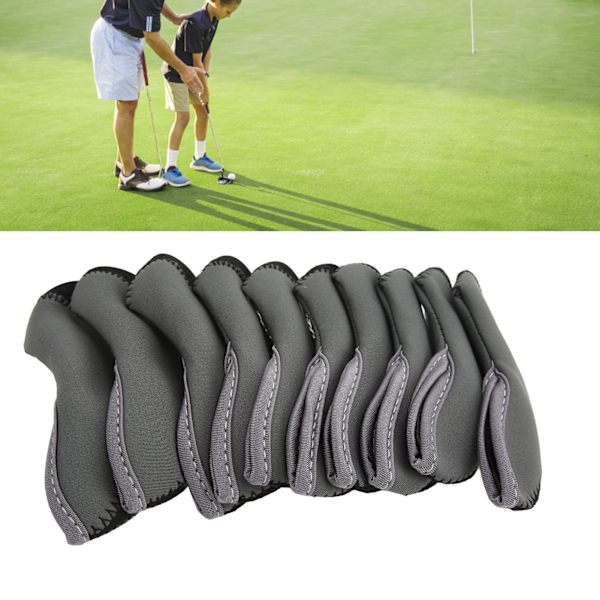 10 st/set järnklubbsöverdrag set golfjärnklubbsöverdrag golfklubbsöverdrag