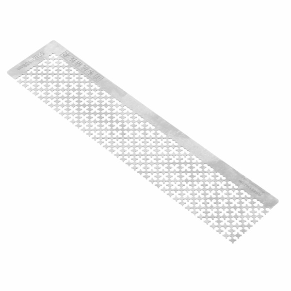 Rhinestone-målning linjal i rostfritt stål tomma rutnät punktborrpenna linjal för 5D DIY138MM