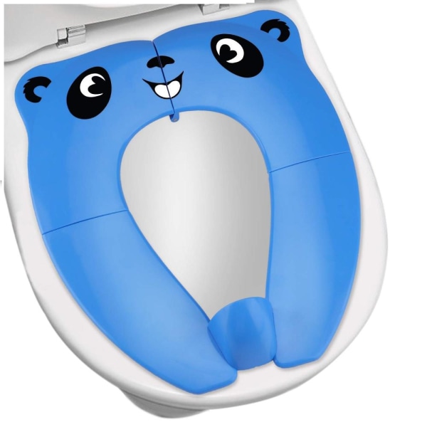RIGHTWELL Toalettsits för barn - hopfällbar toalettsits för resepotta, bärbar toalettsits för toddler Pottstol med förvaringsväska (blå)