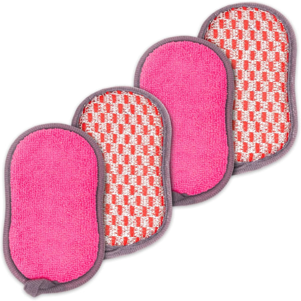 Repfria Dubbelsidiga Skrubbsvampar, Antibakteriell Mikrofiber Diskhandduk Skurdyna, Kraftig Skurkraft för Alla Rengöringsuppgifter