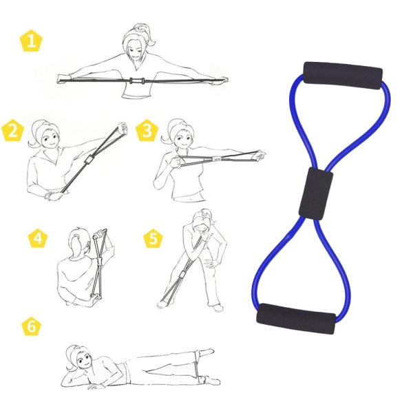 Figur 8 Träningsträningsband - Arm Shoulder Back Workout