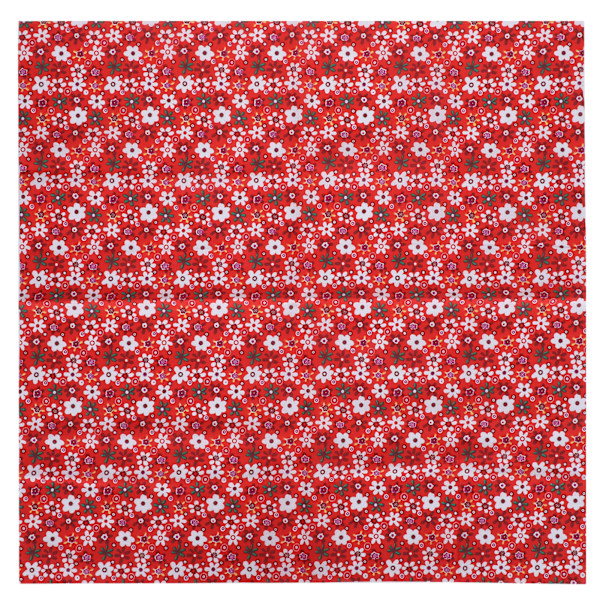 2 Set Bomullstyg Slättväv Trycktyg DIY Sömnad Quiltning PatchWork 5 Färger 50x50cm (Röd)